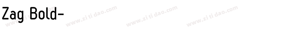 Zag Bold字体转换